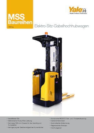 Palet İstifleyiciler Oturaklı Sürücü Platformu Yale MS 16 S