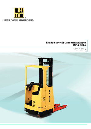 Pallet Stackers Sit Down Rider Hyster RS 1.2