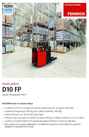 Pallet Stackers Stand Up Rider Platform Linde D10FP