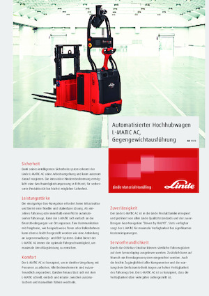 Pallet Stackers Stand Up Rider Platform Linde L-MATIC AC