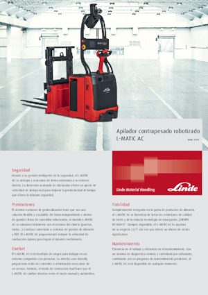Pallet Stackers Stand Up Rider Platform Linde L-MATIC AC