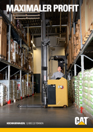 Palet İstifleyiciler Ayakta Sürücü Platformu Caterpillar NSR20N2S