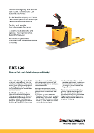 Pallet Trucks Stand Up Rider Platform Jungheinrich ERE 120