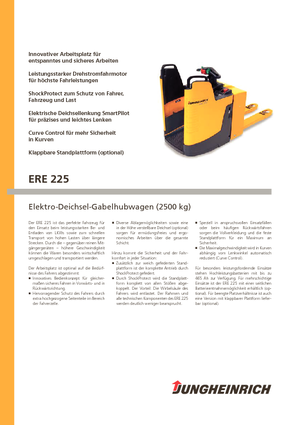 Pallet Trucks Stand Up Rider Platform Jungheinrich ERE 225