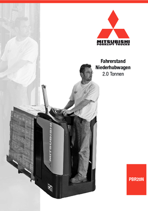 Transpalet Ayakta Sürücü Platformu Mitsubishi PBR20N