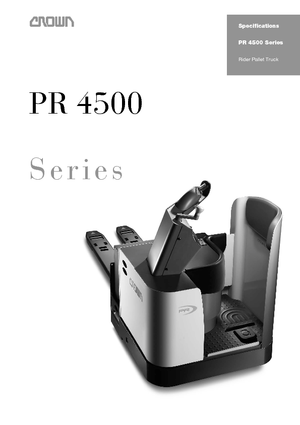Pallet Trucks Stand Up Rider Platform Crown PR 4500-3.0
