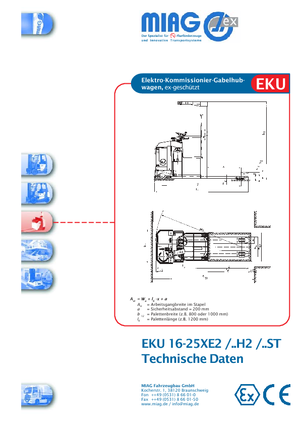 Transpalet Oturaklı Sürücü platformu Miag EKU 20 XE 2