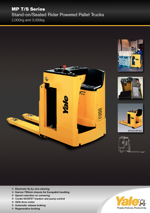 Pallet Trucks Sit Down Rider Yale MP 20 S