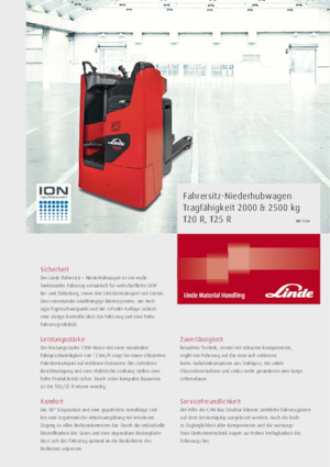 Pallet Trucks Sit Down Rider Linde T25R