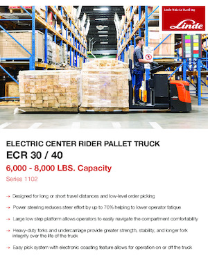Transpalet Ayakta Sürücü Platformu Linde ECR30