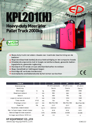 Transpalet Ayakta Sürücü Platformu EP KPL201