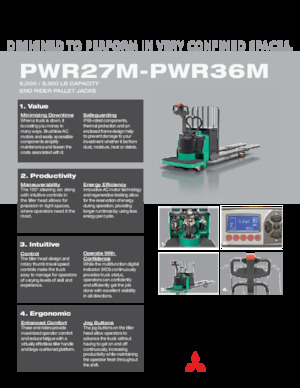 Pallet Trucks Stand Up Rider Platform Mitsubishi PWR36M