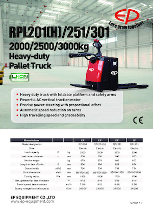 Pallet Trucks Stand Up Rider Platform EP RPL251