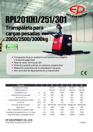 Pallet Trucks Stand Up Rider Platform EP RPL251