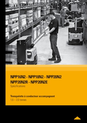 Transpalet Ayakta Sürücü Platformu Caterpillar NPP20N2R