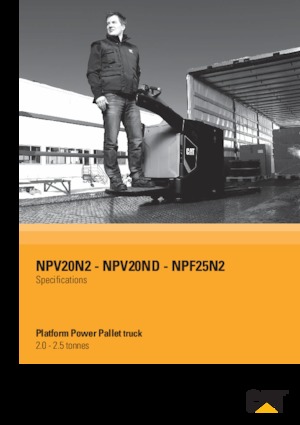 Pallet Trucks Stand Up Rider Platform Caterpillar NPV20ND