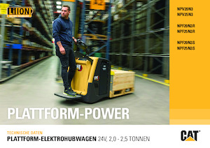 Pallet Trucks Stand Up Rider Platform Caterpillar NPV25N3