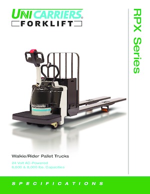 Pallet Trucks Stand Up Rider Platform UniCarriers RPX80B