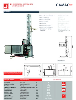 Industrial hoists CAMAC EC-1700/150