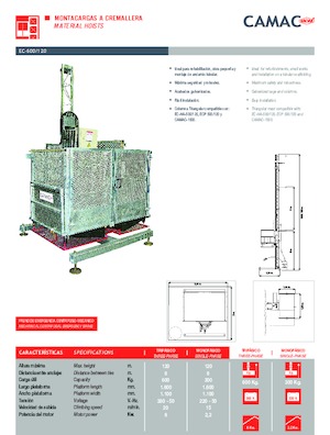 Industrial hoists CAMAC EC-600/120