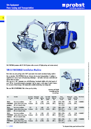Parke döşeme makinaları Probst VM-X-PAVERMAX comfort