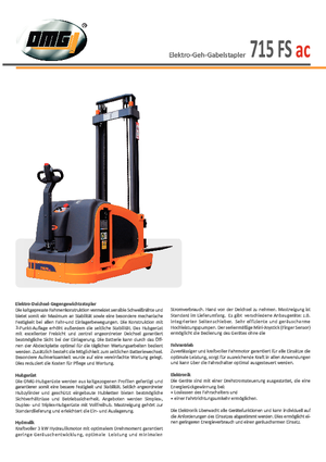 Walkie Stackers OMG 715 FS ac