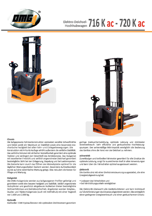 El İstifleyiciler OMG 720 K-ac