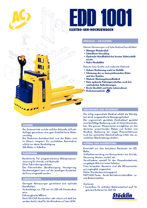 Walkie Stackers Stöcklin EDD 1001 Inox