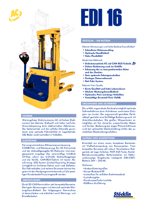 Walkie Stackers Stöcklin EDI 16