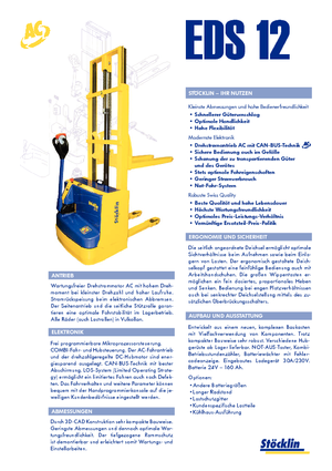 Walkie Stackers Stöcklin EDS 12