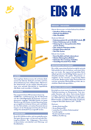 Walkie Stackers Stöcklin EDS 14