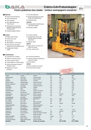 El İstifleyiciler Baka EGP 79-3000