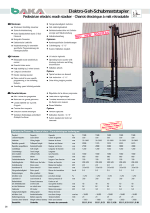 El İstifleyiciler Baka EGS 1.5-38