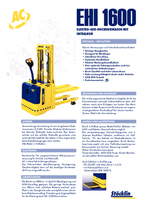 El İstifleyiciler Stöcklin EHI 1600