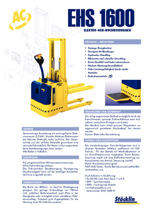 Walkie Stackers Stöcklin EHS 1600
