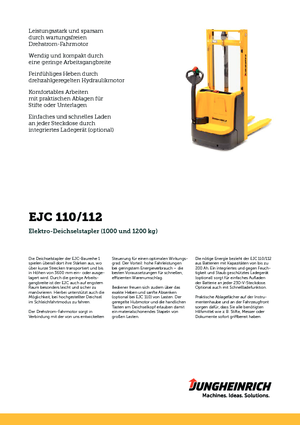 Walkie Stackers Jungheinrich EJC 112