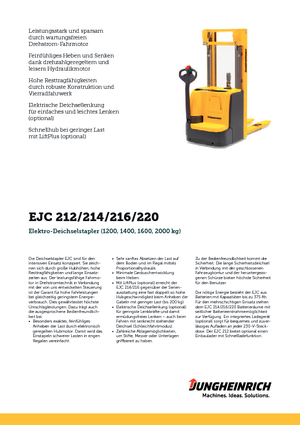Walkie Stackers Jungheinrich EJC 216