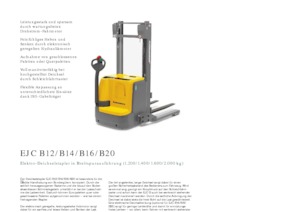 Walkie Stackers Jungheinrich EJC B12