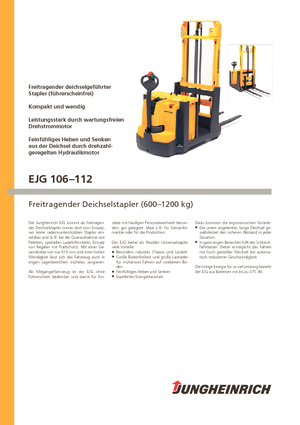 El İstifleyiciler Jungheinrich EJG 112