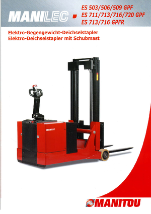 Walkie Stackers Manitou ES 711 GPF