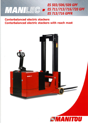 Walkie Stackers Manitou ES 711 GPF