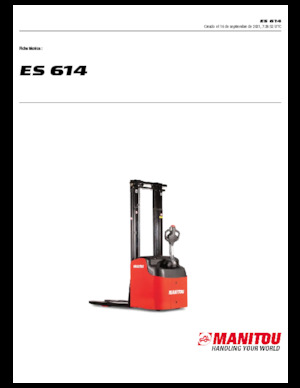Walkie Stackers Manitou ES 614