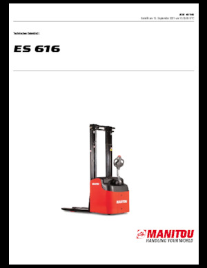 Walkie Stackers Manitou ES 616