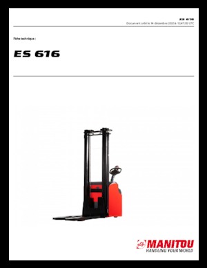 Walkie Stackers Manitou ES 616