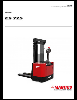 Walkie Stackers Manitou ES 725