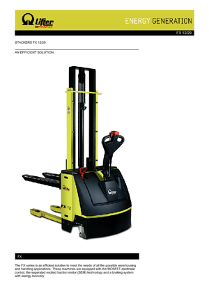 Walkie Stackers PRAMAC Lifter FX 12/29