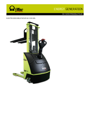 Walkie Stackers PRAMAC Lifter GX 12/35 Straddle Plus