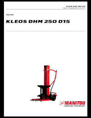 Walkie Stackers Manitou Kleos DHM 250 D15