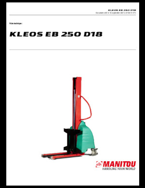 Walkie Stackers Manitou Kleos EB 250 D18