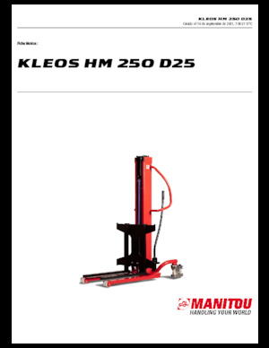 Walkie Stackers Manitou Kleos HM 250 D25